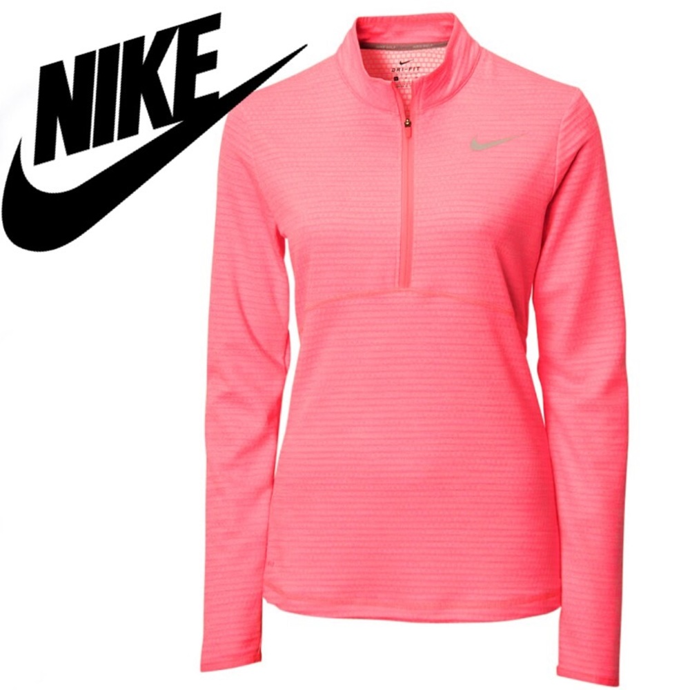 Nike dri-fit full zip jacket peachy pink